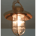 Ship Brass Hanging Light With Shade 